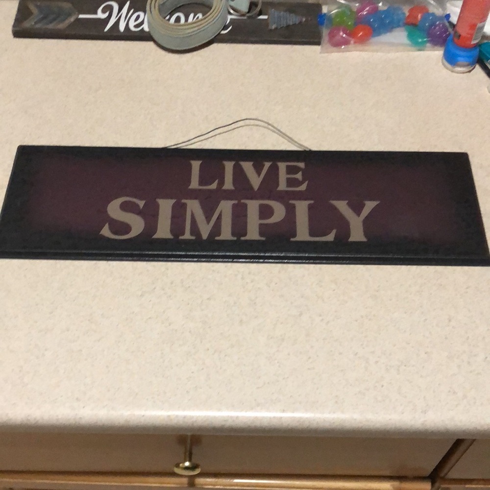 LIVE SIMPLY Wall Sign - Picture 2 of 7
